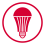 A red icon showing an energy efficient lightbulb.